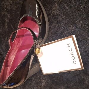 Coach Black Patent Leather Heels
